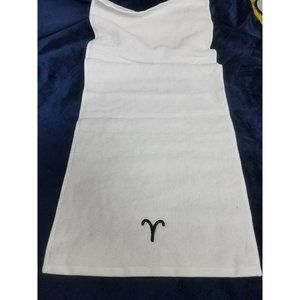 Aries zodiac sign birthday white hand towel 31.5 X 13.5 inches gift golf towel